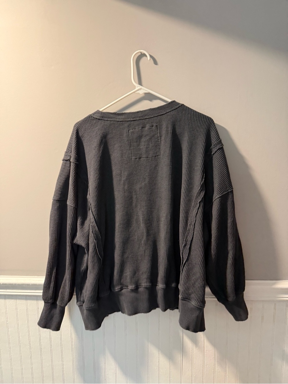 Aerie Waffle Knit Crewneck Small - Picture 4 of 4